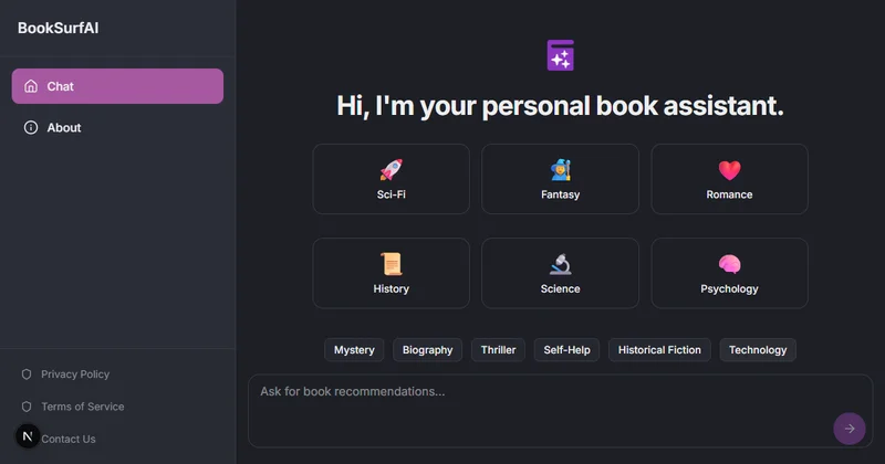 BookSurfAI screenshot