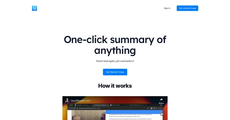 QuickReadAI screenshot