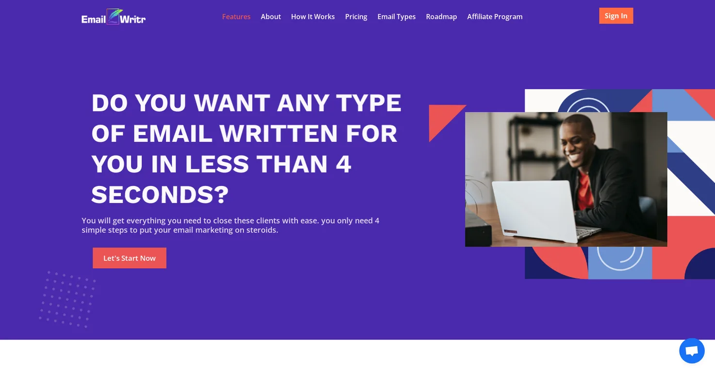 EmailWritr screenshot