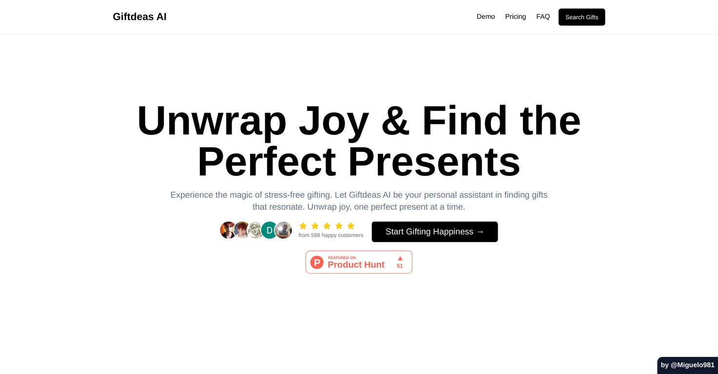 GiftIdeas.app screenshot