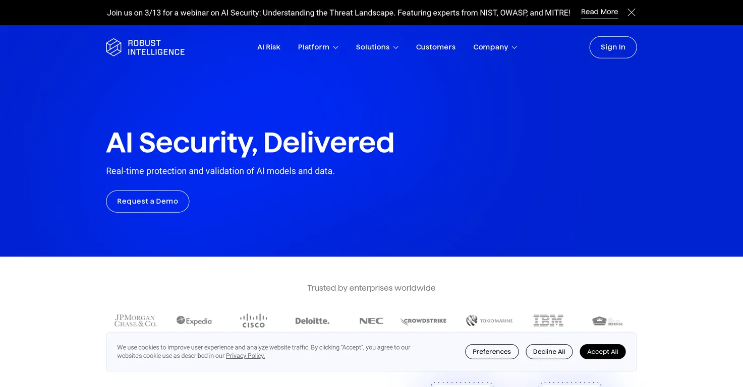 Robust Intelligence screenshot