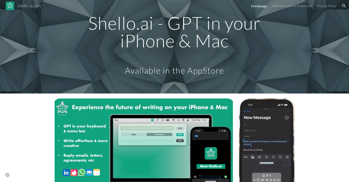 Shello.ai screenshot