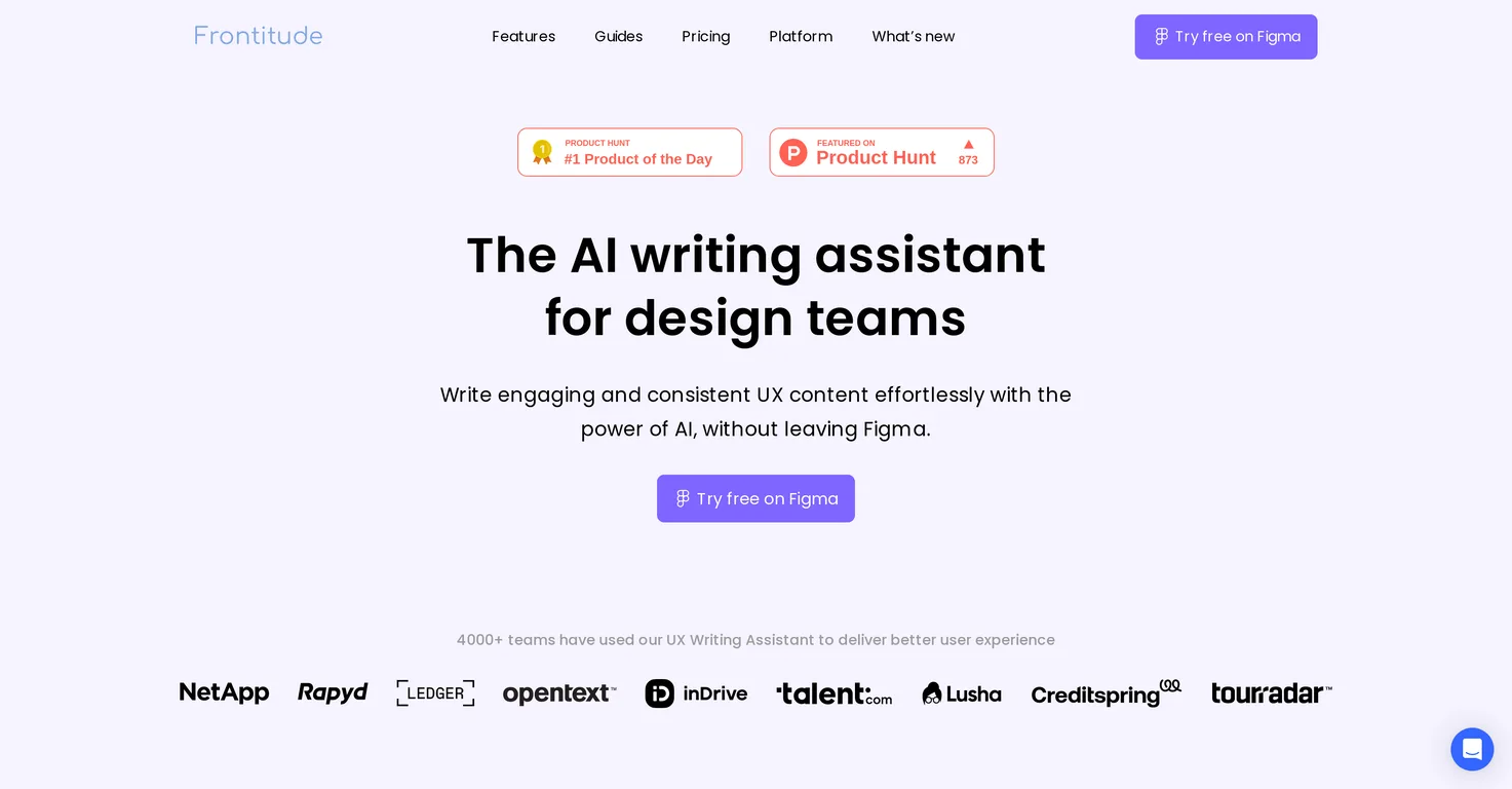 UX writing assistant screenshot
